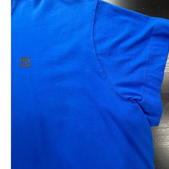 AKHG x Duluth Trading Co Crosshaul Elbow Sleeve Crop Tee, Sapphire, size 3X - Picture 3 of 12